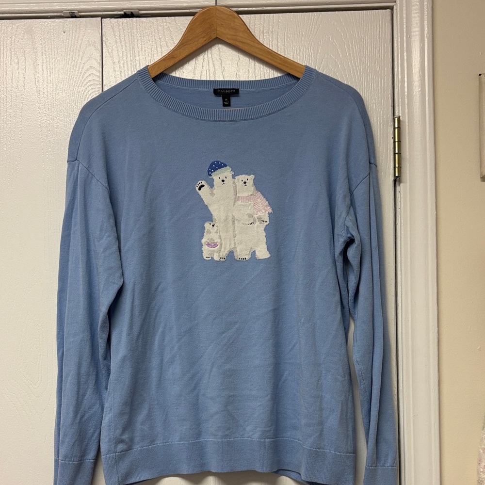 Talbots size M baby blue sweater